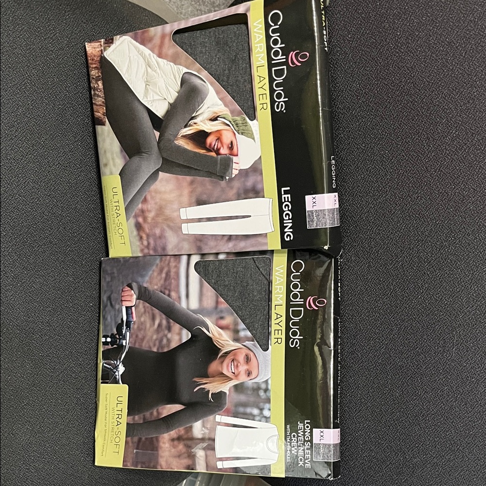Cuddl Duds Black Ultra-Soft Warm Layer Leggings